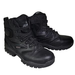 Thorogood 6 Inch Black Leather Waterproof Work Boots Mens Size 7W Womens 9W